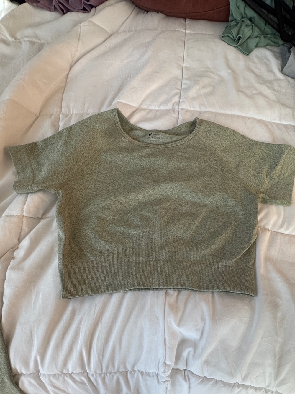 Women's Olive Green Crop Top - Everyday Casual Pullover